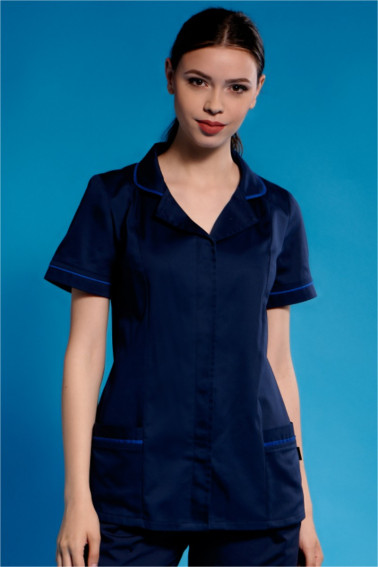 Bluză medicală bleumarin damă - Curatenie - Davido Design