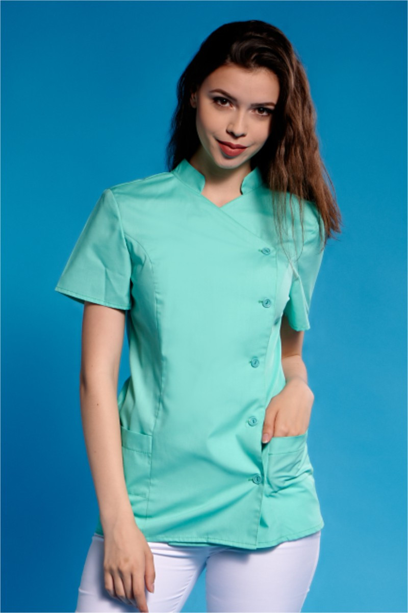 Bluza medicala aqua simpla