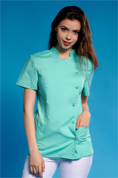 Bluză medicală aqua simpla - Medical - Davido Design