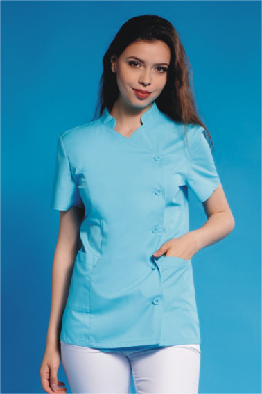 Bluză medicală albastru deschis damă - Medical - Davido Design