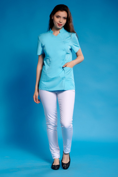 Bluză beauty albastru deschis - Beauty&Spa - Davido Design