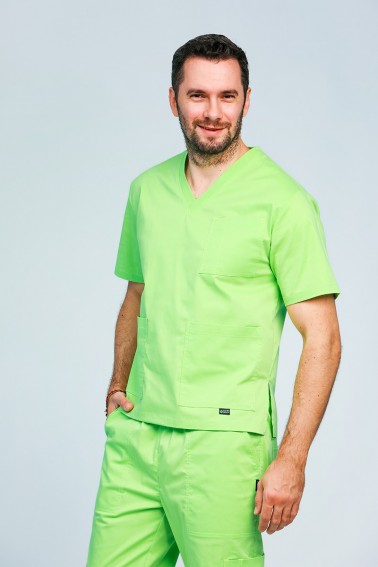 Uniformă medicală bărbat Look up verde lime - Medical - Davido Design