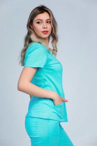 Uniformă medicală damă Look up turquoise - Medical - Davido Design