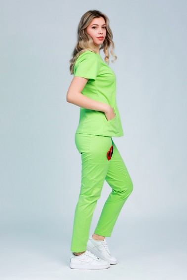 Uniformă medicală damă Look up verde lime - Medical - Davido Design
