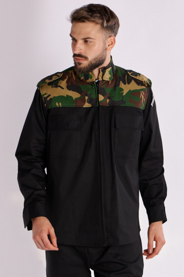 Costum negru cu detalii camuflaj - Pază și protecție - Davido Design