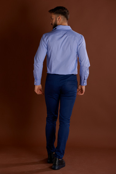 Pantaloni casual albaştri - Pantaloni - Davido Design