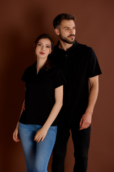 Tricou polo negru - Retail - Davido Design