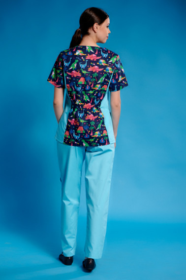 Pantaloni damă albastru deschis - Medical - Davido Design