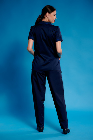 Bluză medicală bleumarin damă - Curatenie - Davido Design