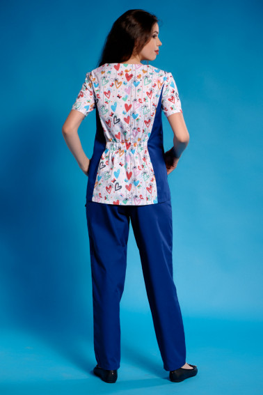 Pantaloni albaştri damă - Medical - Davido Design