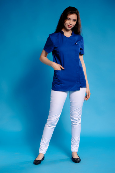 Bluză medicală albastră damă - Medical - Davido Design